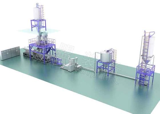 เครื่องอัดขึ้นรูปพลาสติก Petrochemical Polimerization พลังงานอย่างมีประสิทธิภาพสำหรับผง PP